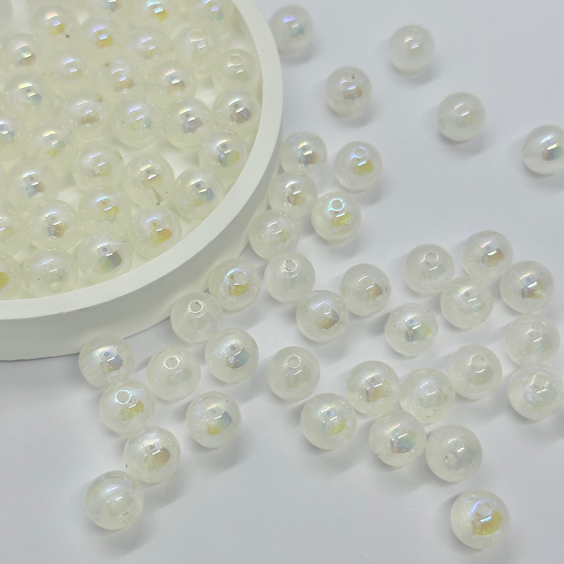 Perles AB : Perles transparentes de 10 mm Perles AB : Perles transparentes de 10 mm