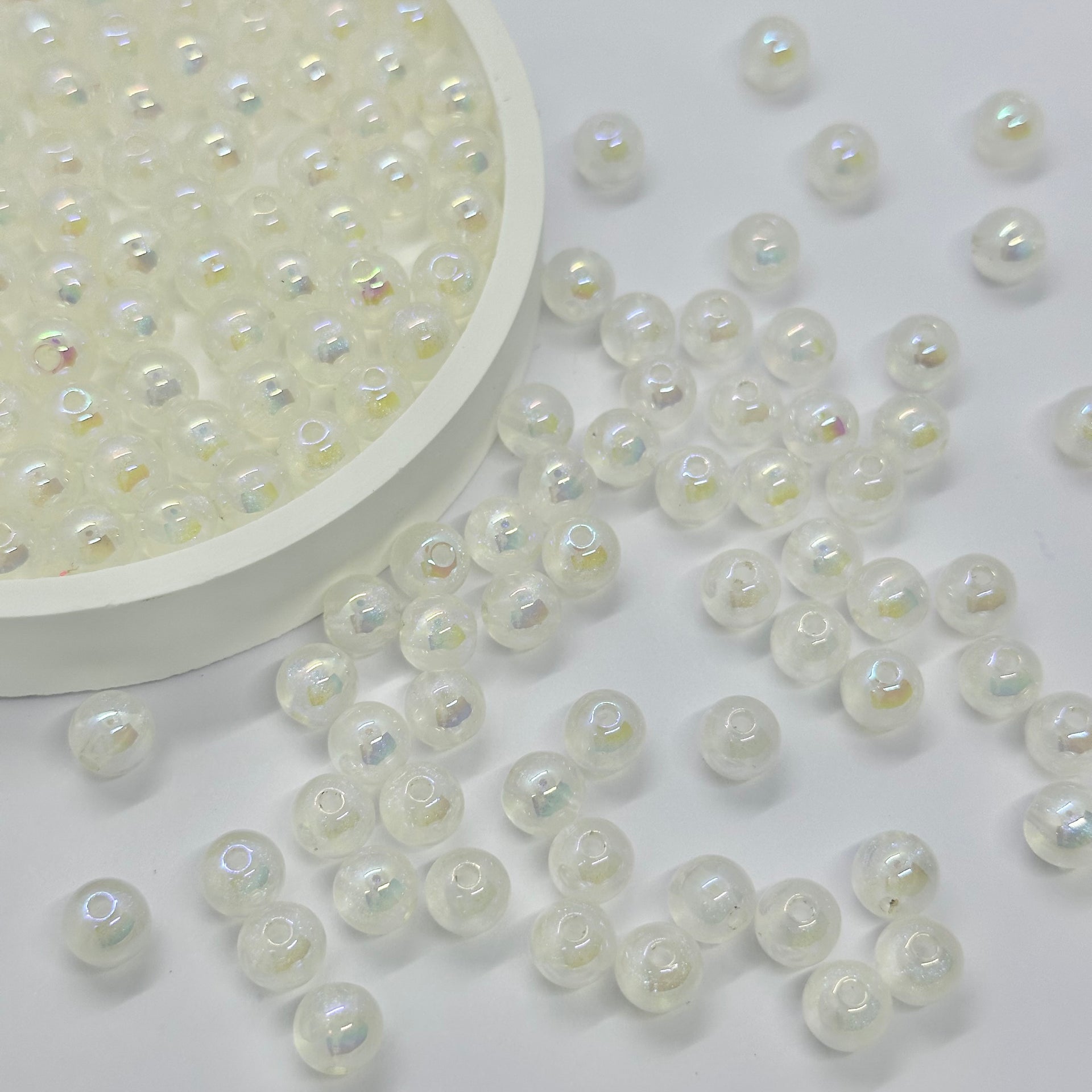 Perles AB : Perles transparentes de 8 mm Perles AB : Perles transparentes de 8 mm